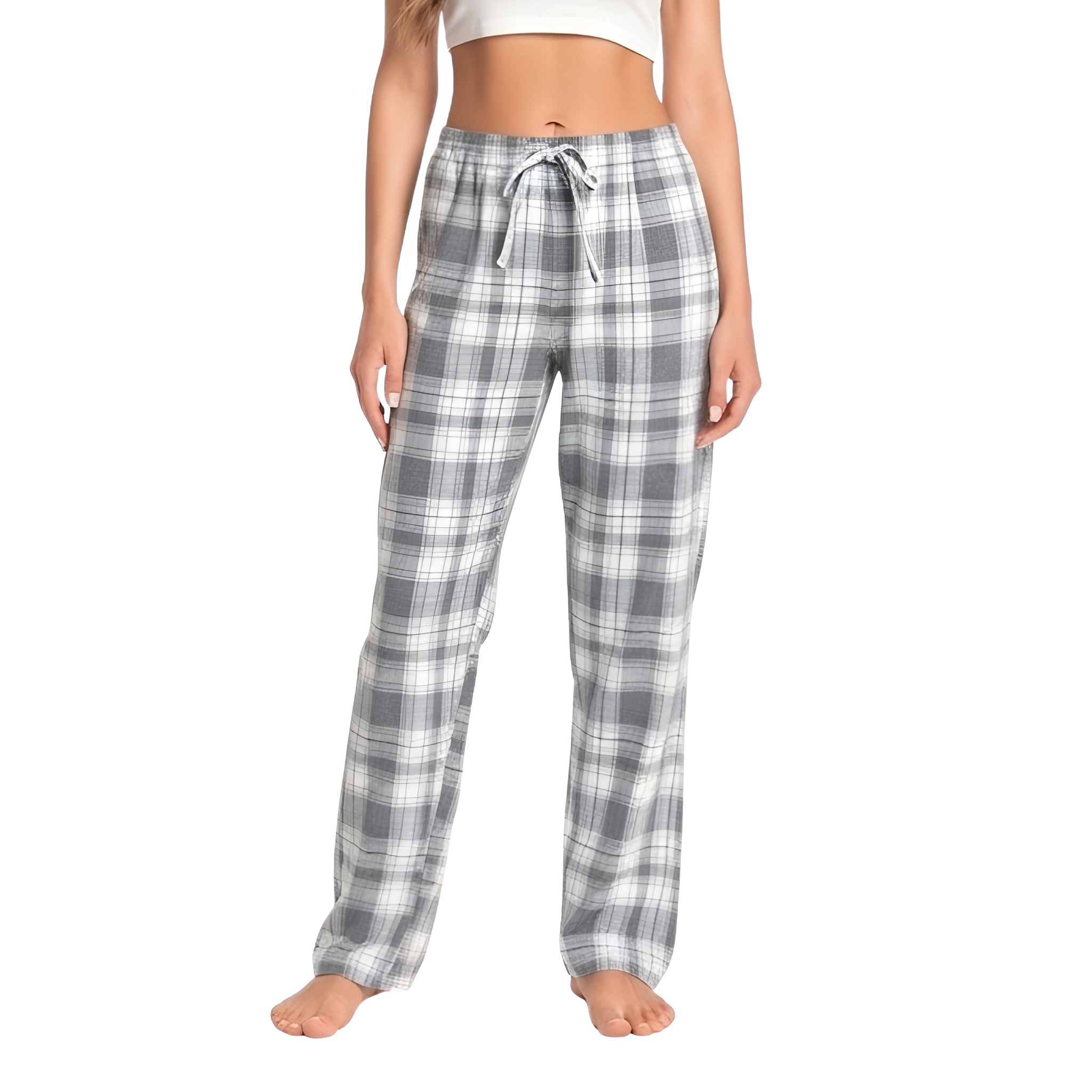 Comfortable Plaid Lounge Pajama Pants For Women