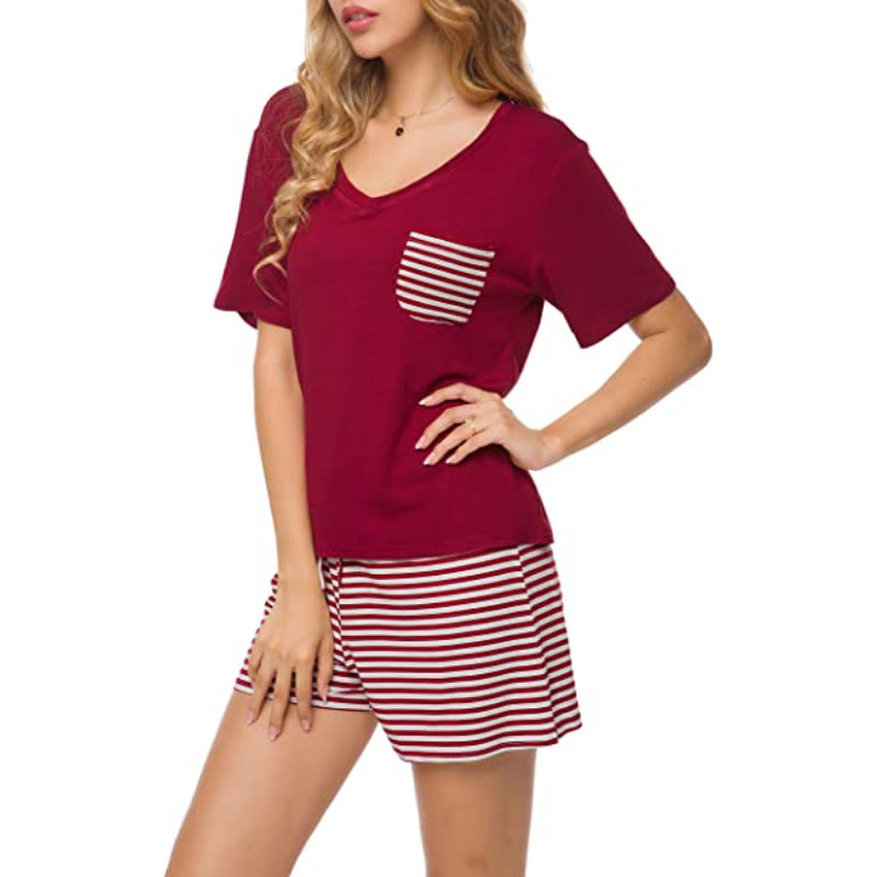 Striped Short Sleeve Women NightwearStriped Short Sleeve Women Nightwear - View 22