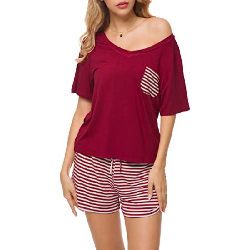 Striped Short Sleeve Women NightwearStriped Short Sleeve Women Nightwear - View 8