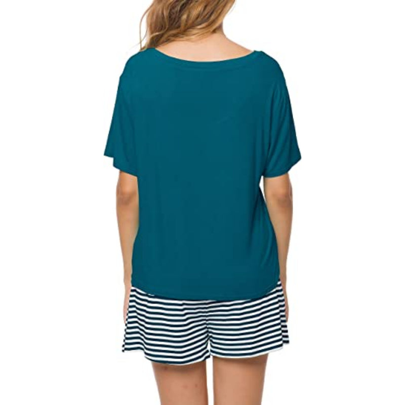 Striped Short Sleeve Women NightwearStriped Short Sleeve Women Nightwear - View 26