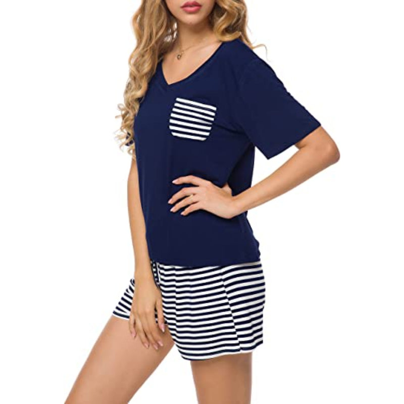 Striped Short Sleeve Women NightwearStriped Short Sleeve Women Nightwear - View 17