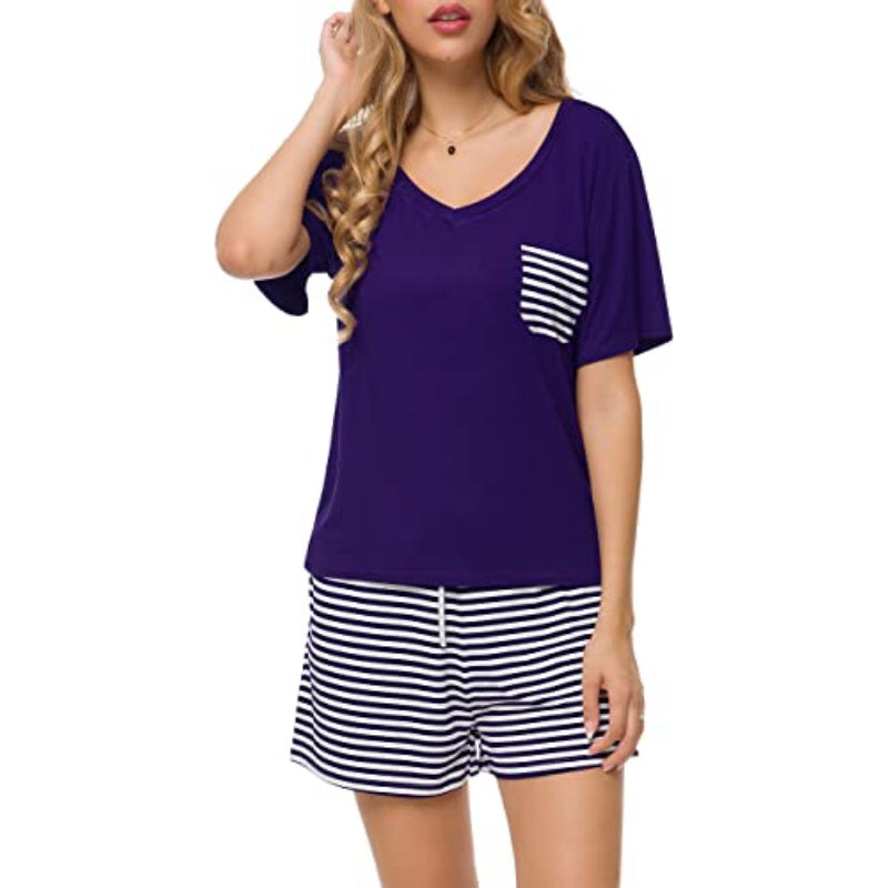Striped Short Sleeve Women NightwearStriped Short Sleeve Women Nightwear - View 19