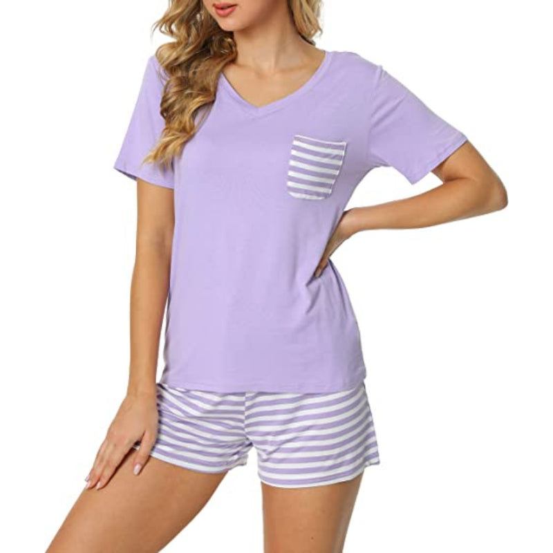 Striped Short Sleeve Women NightwearStriped Short Sleeve Women Nightwear - View 24