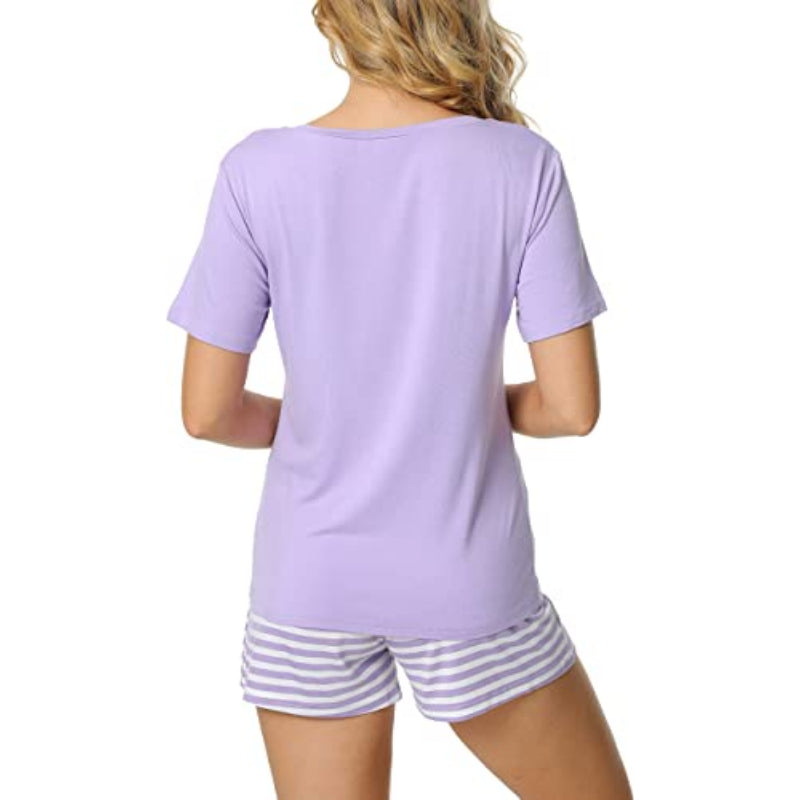 Striped Short Sleeve Women NightwearStriped Short Sleeve Women Nightwear - View 27