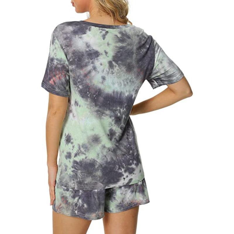 Tie-Dye Short Sleeve Women NightwearTie-Dye Short Sleeve Women Nightwear - View 12