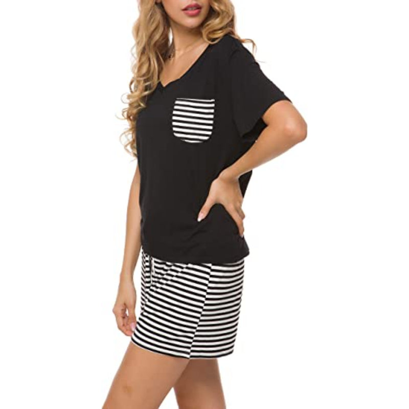 Striped Short Sleeve Women NightwearStriped Short Sleeve Women Nightwear - View 18