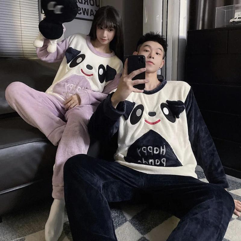 Couple Matching Plaid Pajama Set