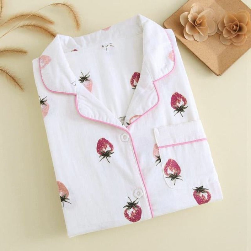 Multi Pattern Printed Short Pyjamas Set