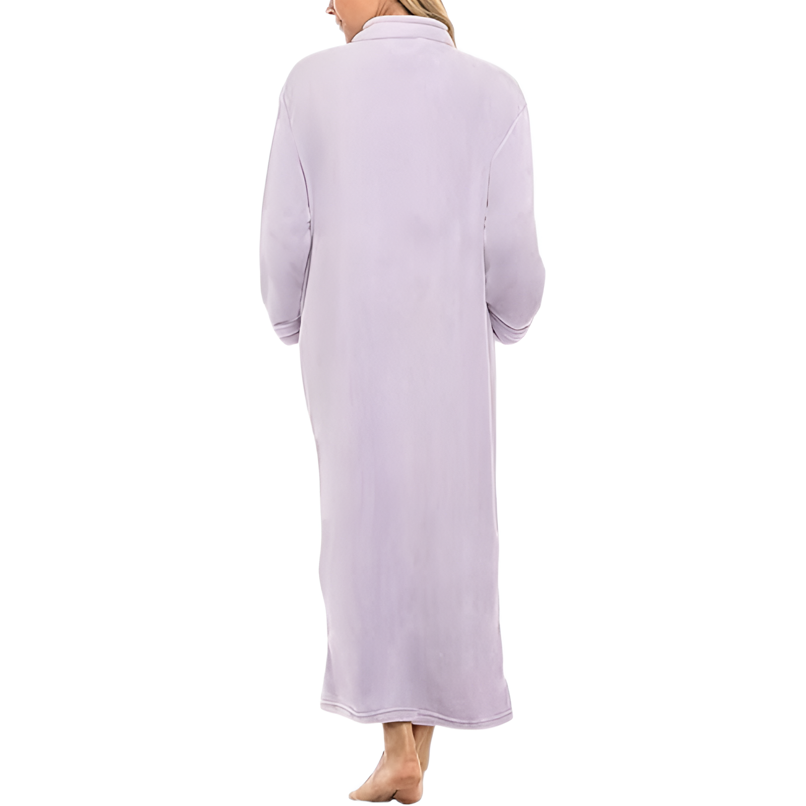 Long Zip Up Robes Plush Zipper Robes For Plus Size Housecoats Zipper Front