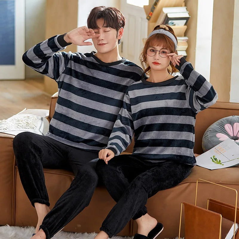 Couples Pajama Matching Plaid Set