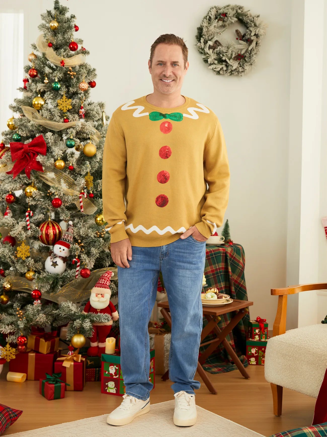 Christmas Gingerbread Print Matching Family SetChristmas Gingerbread Print Matching Family Set - Image 5