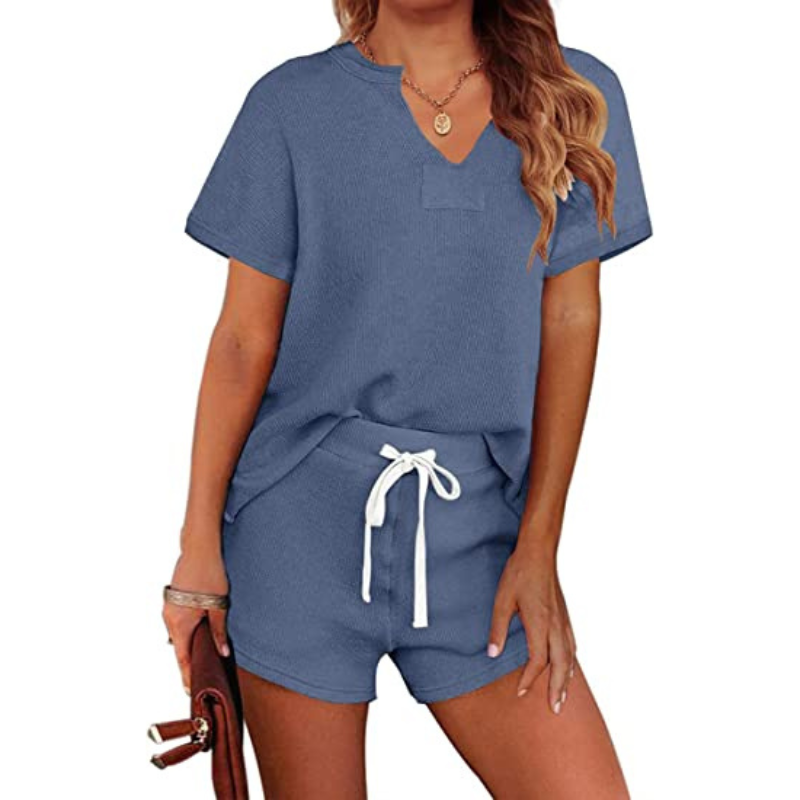 Women's Short Sleeve Pajama SetWomen's Short Sleeve Pajama Set - View 4