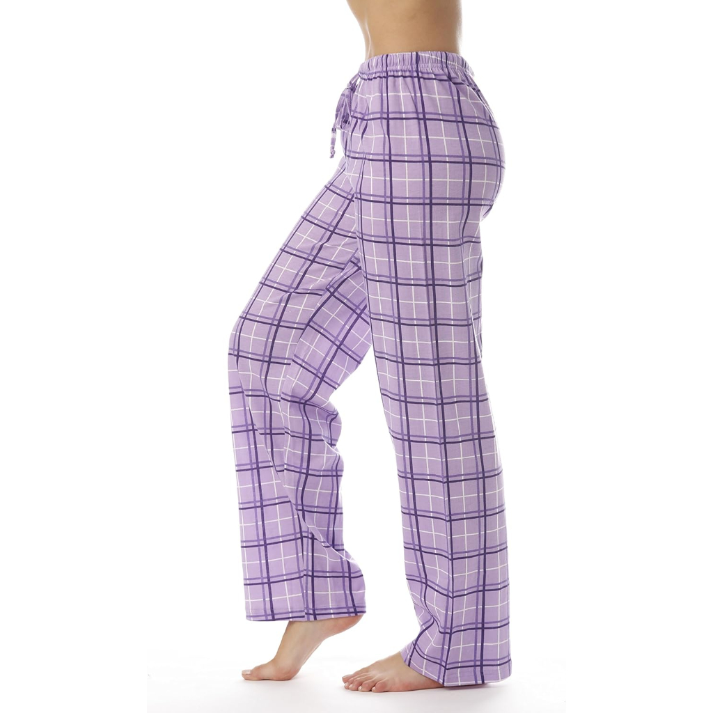 Soft Cotton Plaid Pajama Sleepwear Pants