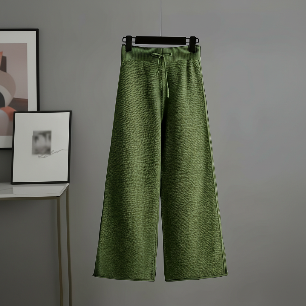 Seed Stitch Knit Sweater Pants Set