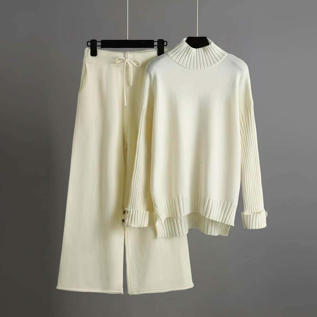 Knit Two Piece Winter Set Outfit