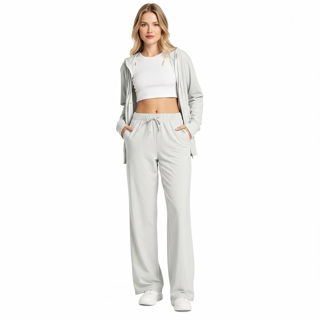 Straight Lounge Pajama Pants With Pockets