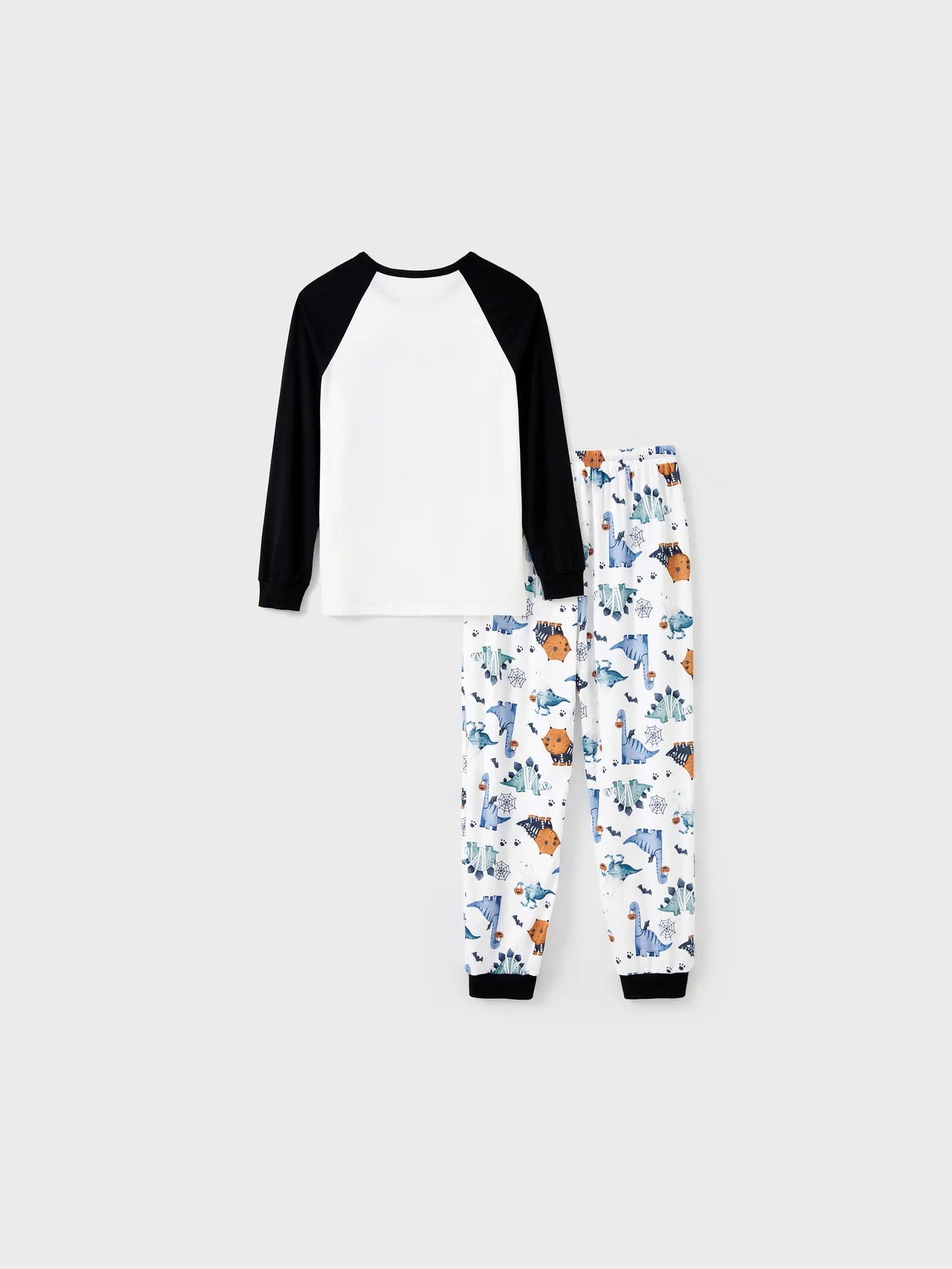 Halloween Family Matching Dinosaur And Pumpkin Printed Pajama Set-Original Pajamas