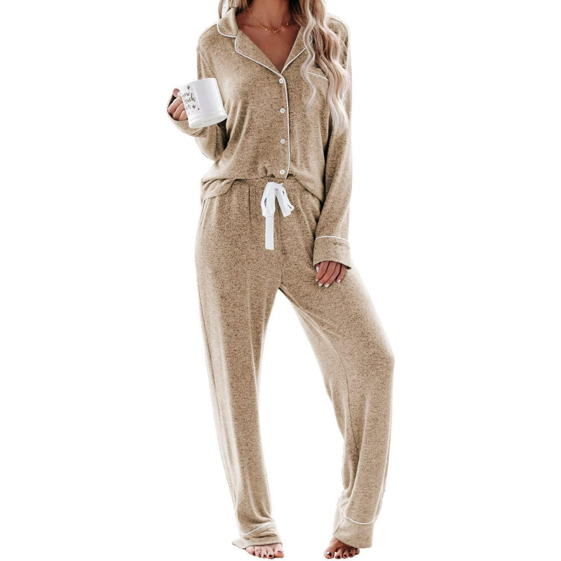 Long Sleeve Button Down Pajama Set-Original Pajamas