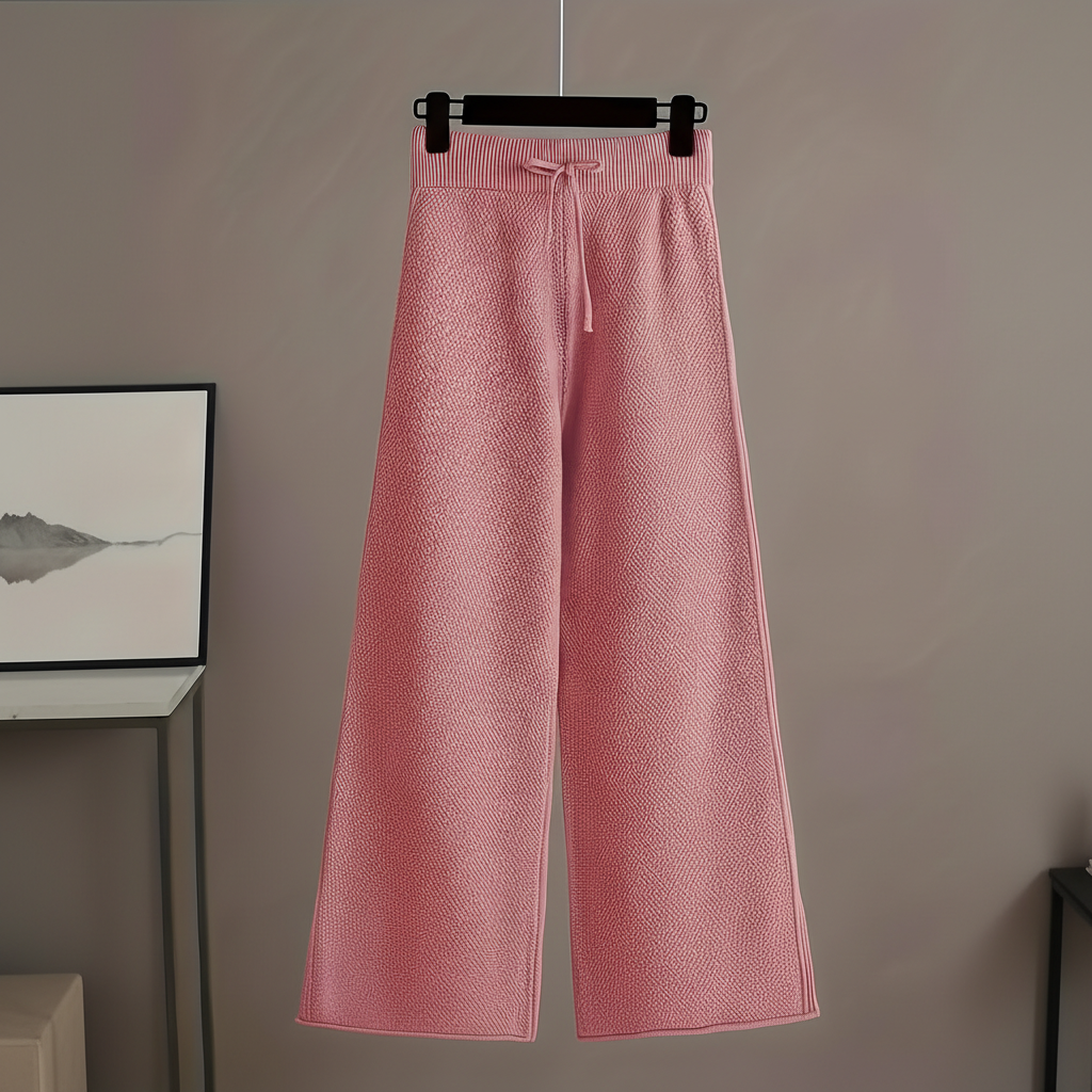 Seed Stitch Knit Sweater Pants Set