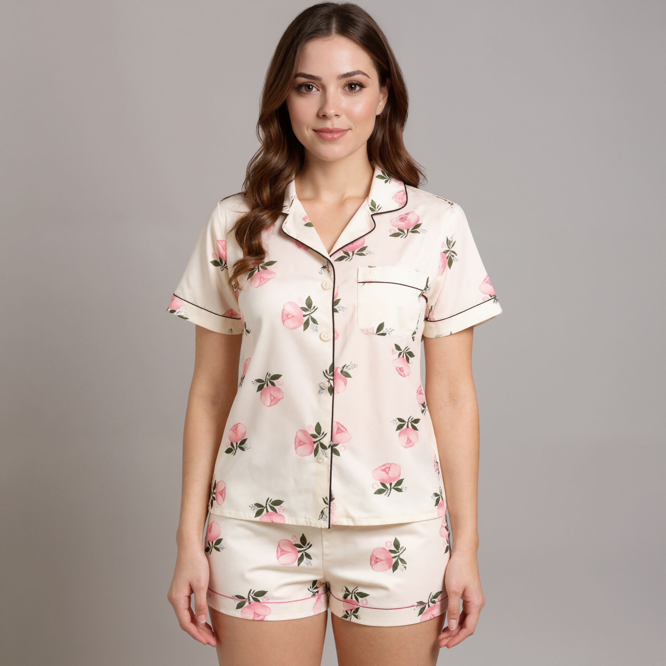 Casual Short Style Sleepwear SetCasual Short Style Sleepwear Set - View 4