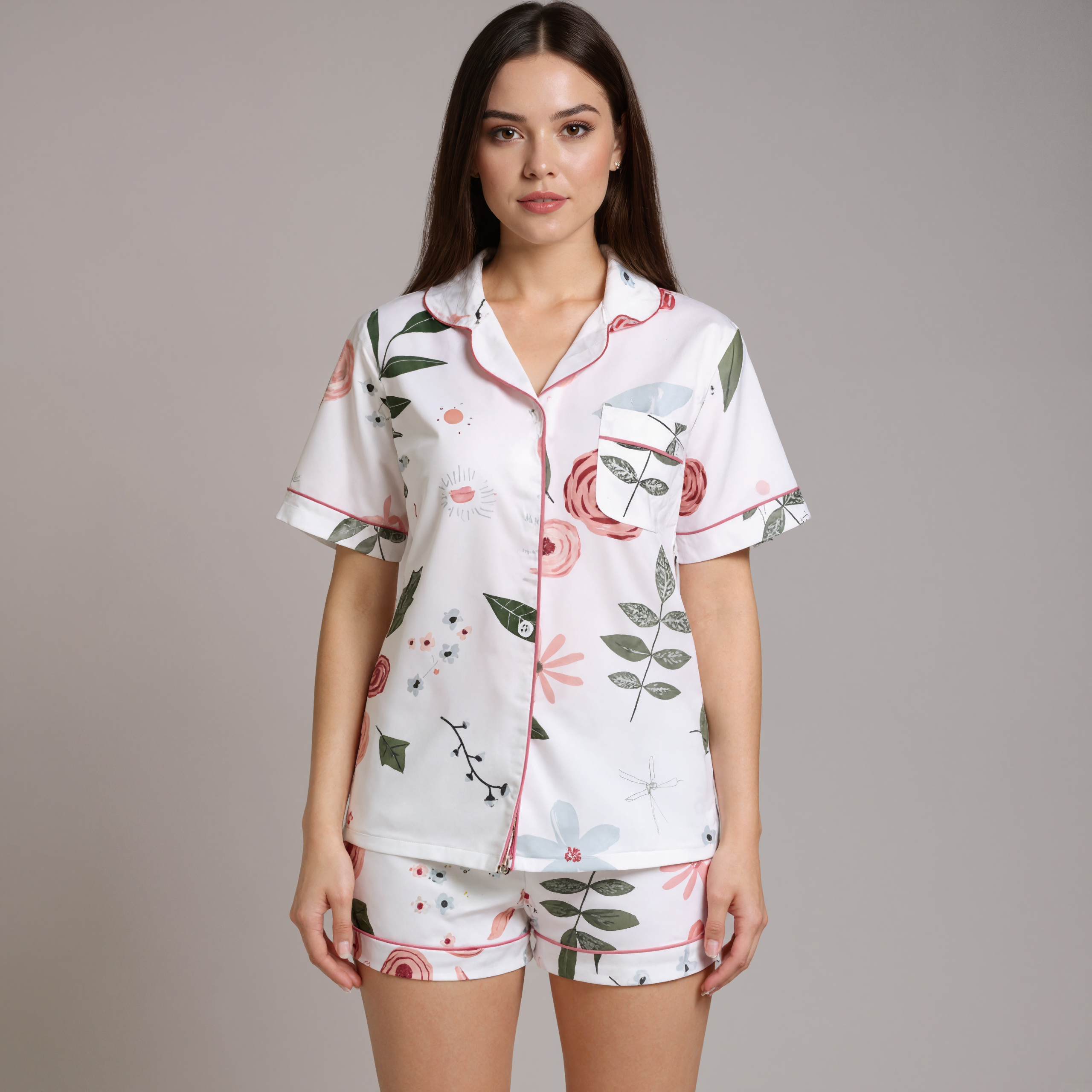 Casual Short Style Sleepwear SetCasual Short Style Sleepwear Set - View 3