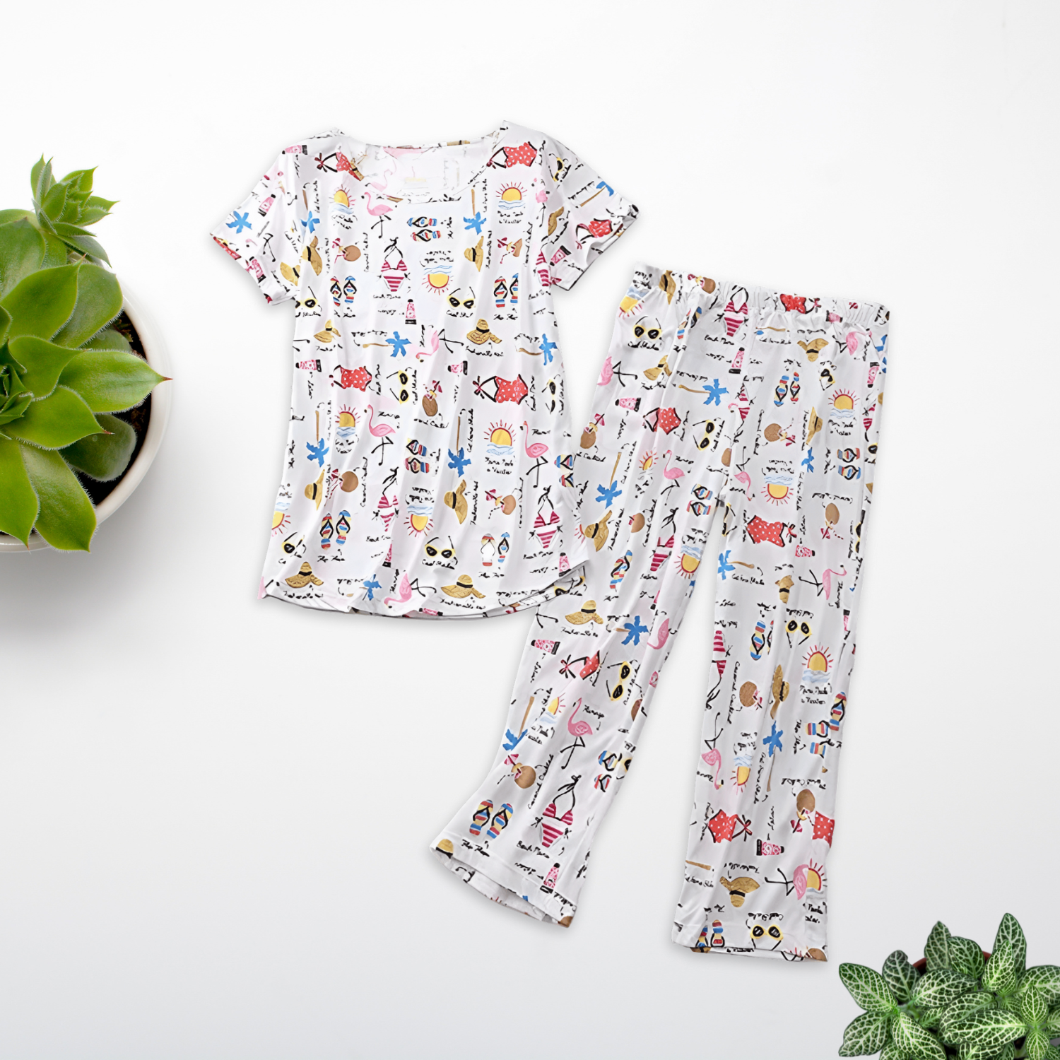 Casual Style Two Piece Sleep Set