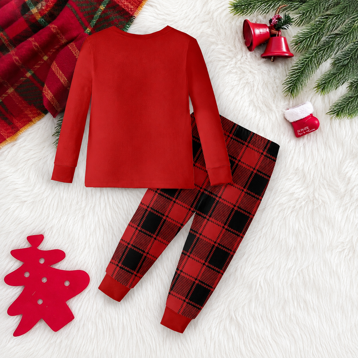 Glow In The Dark Snowman And Snowflake Christmas Pajama Set For Infant Boys