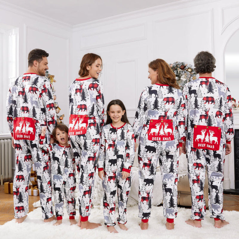 Christmas Family Matching Allover Print Zipper OnesiesChristmas Family Matching Allover Print Zipper Onesies - Image 2