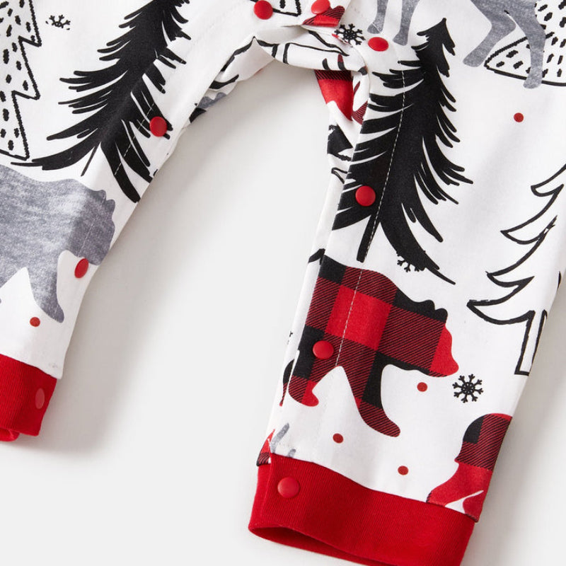 Christmas Family Matching Allover Print Zipper OnesiesChristmas Family Matching Allover Print Zipper Onesies - Image 6