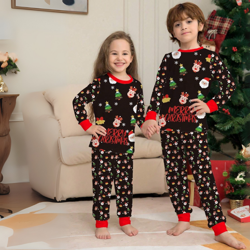 Christmas Letter Print Family Matching Pajamas SetChristmas Letter Print Family Matching Pajamas Set - Image 2