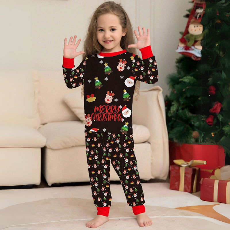 Christmas Letter Print Family Matching Pajamas SetChristmas Letter Print Family Matching Pajamas Set - Image 7