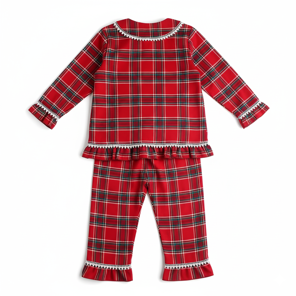 Family Matching Christmas Pajama Set And Dress For Holiday