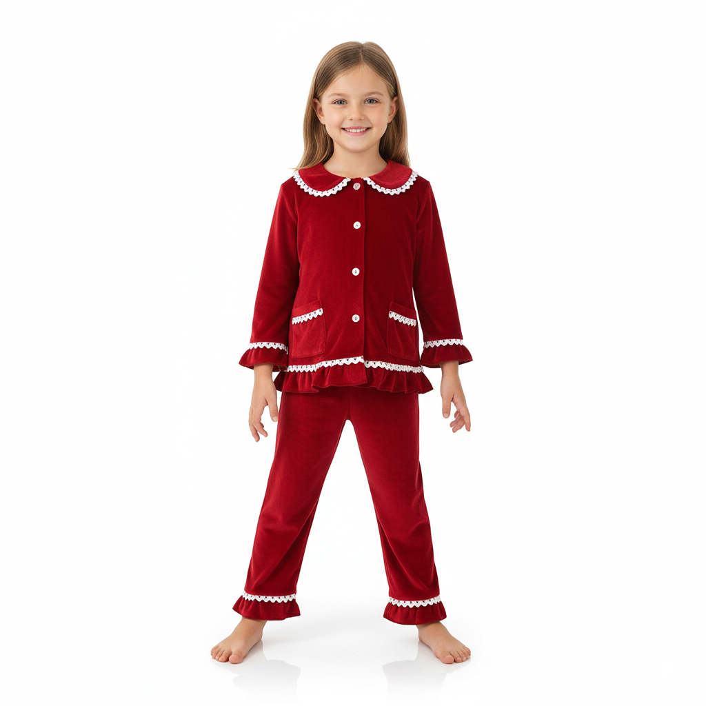 Family Matching Christmas Pajama Set And Dress For Holiday
