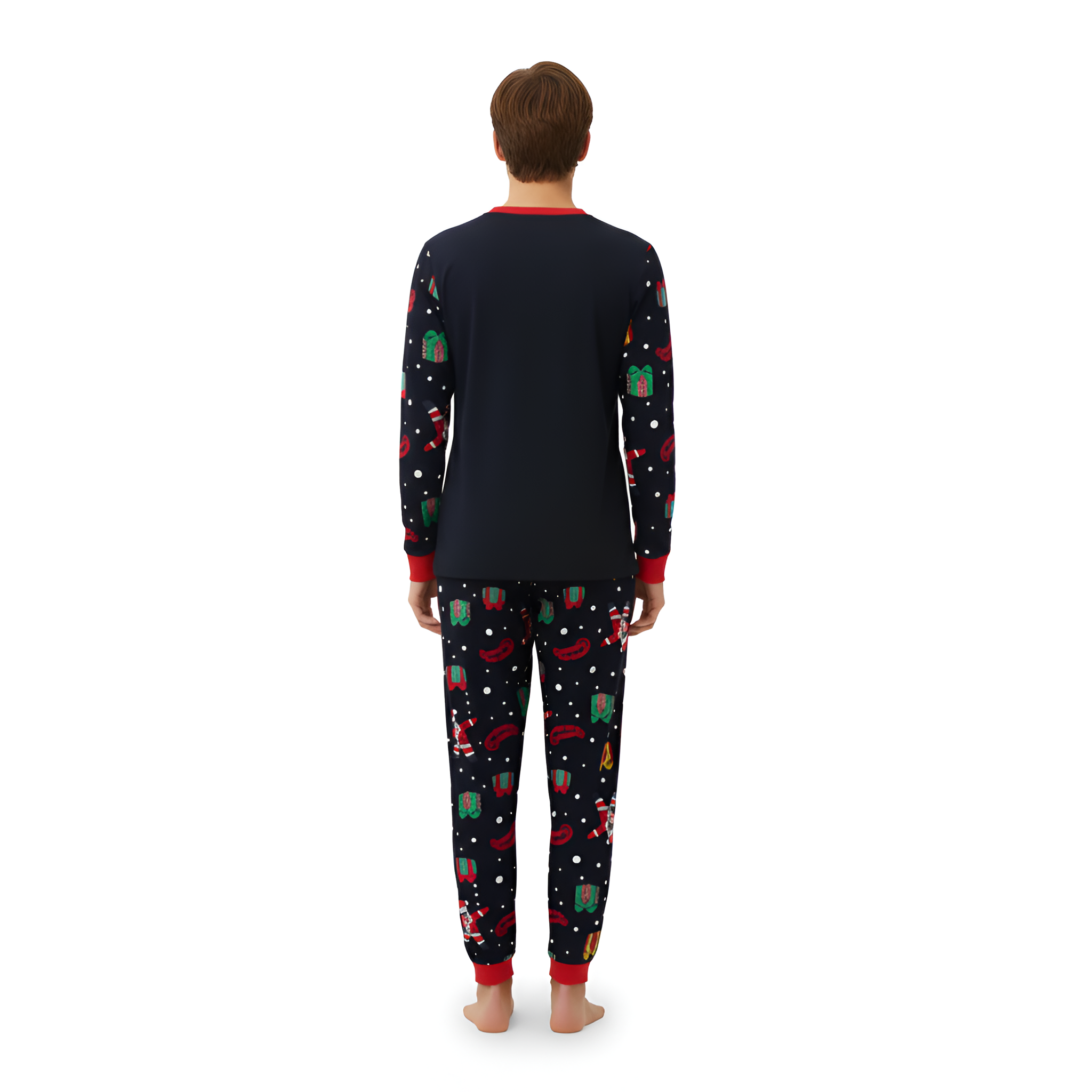 Santa Dabbing Printed Festive Family Matching Christmas Pajama Set