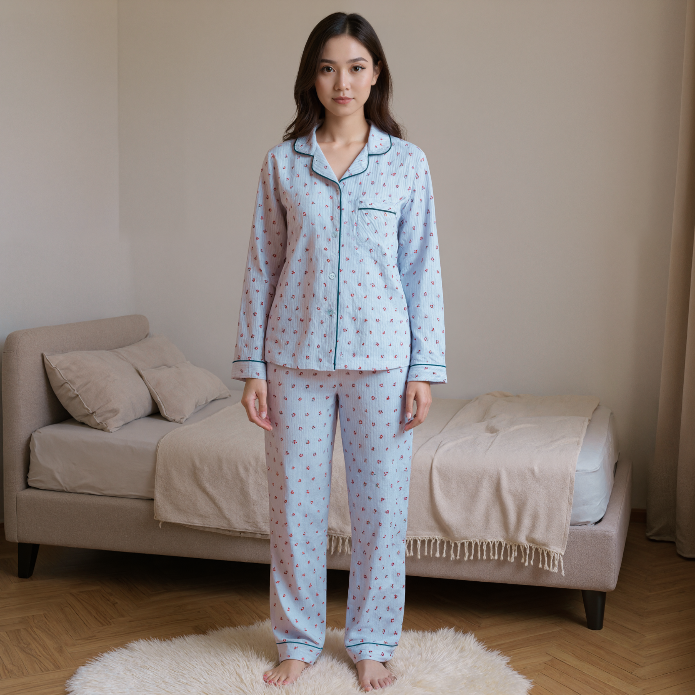 Long Sleeve Comfortable Pajama Set