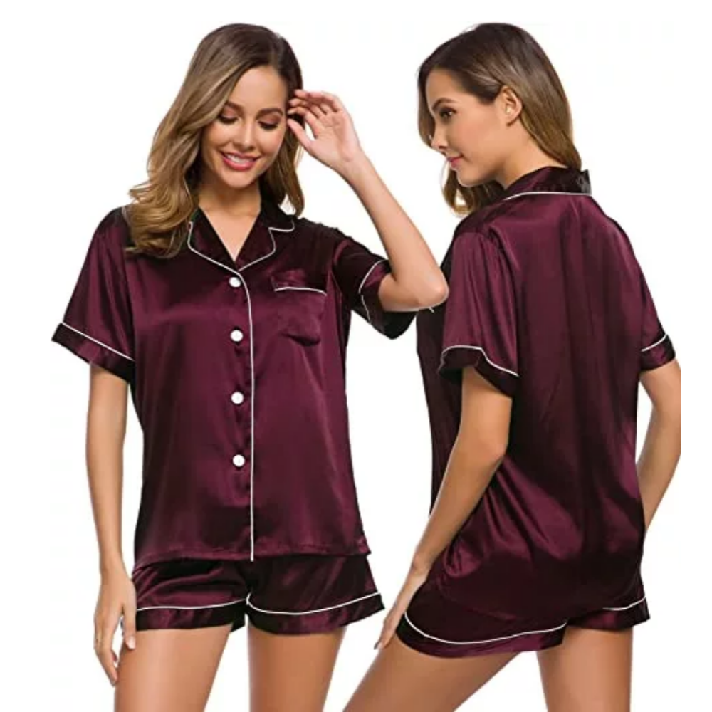 Silk Satin Pajamas Set For Women-Original Pajamas