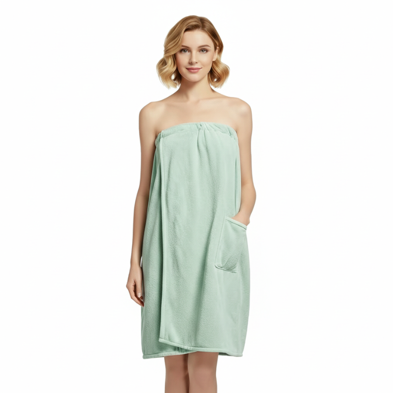 Soft Wrap Towel With Adjustable Closure For Women