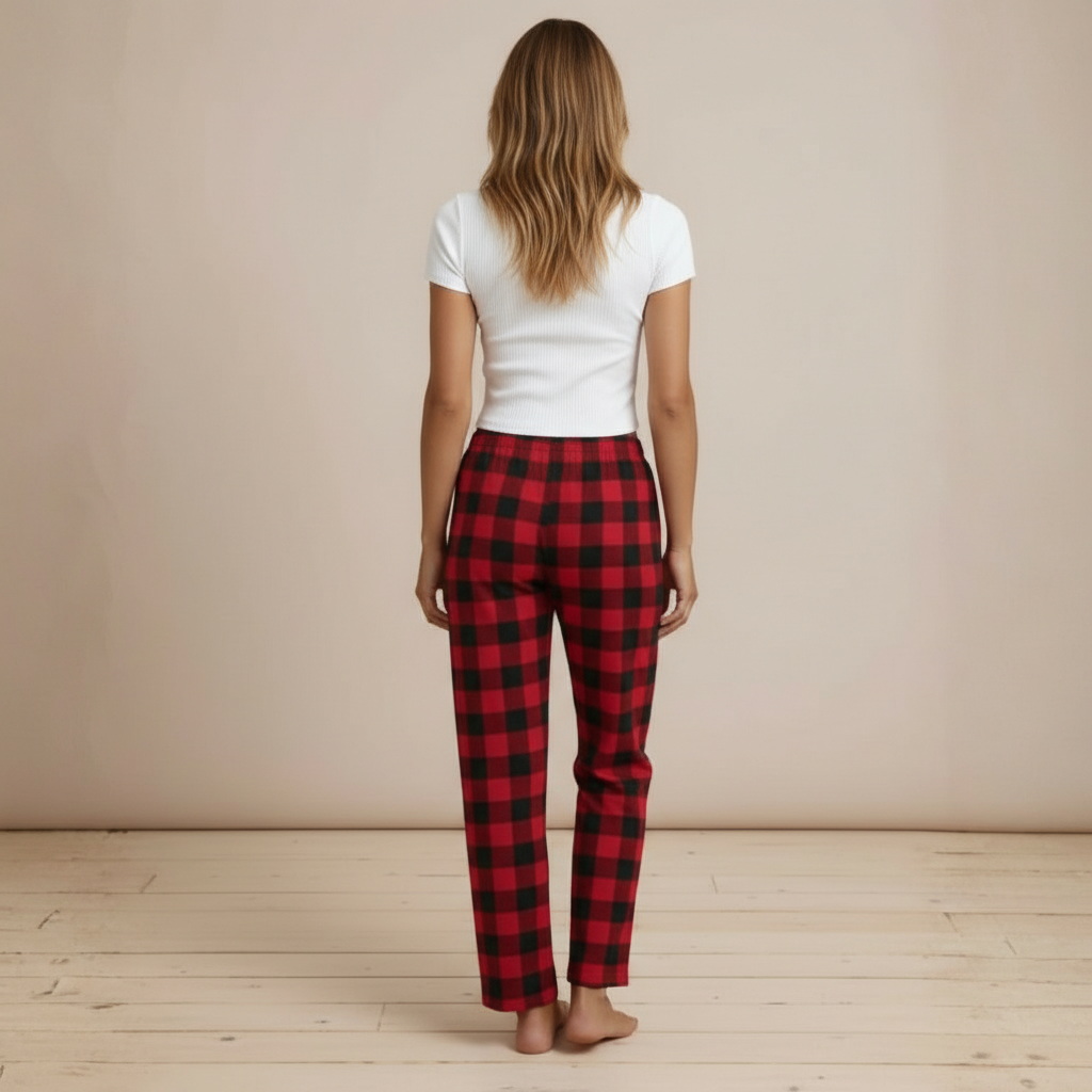 Plaid Lounge Pajama Pants for Women