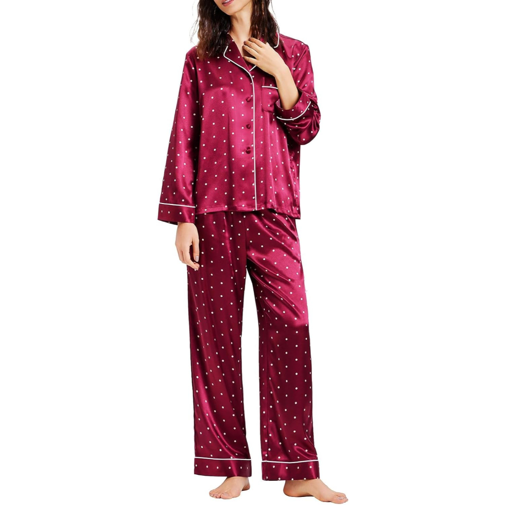 Two Piece Button Down Sleepwear Pajama Sets For Women
