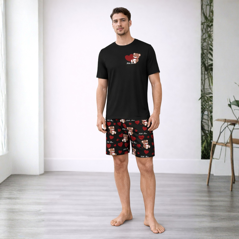 Cartoon Print Matching Pajama Set Couple