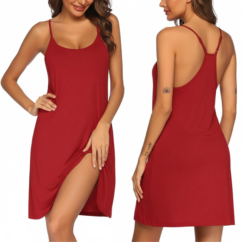 Sleeveless Nightgown For Women With Racerback Style