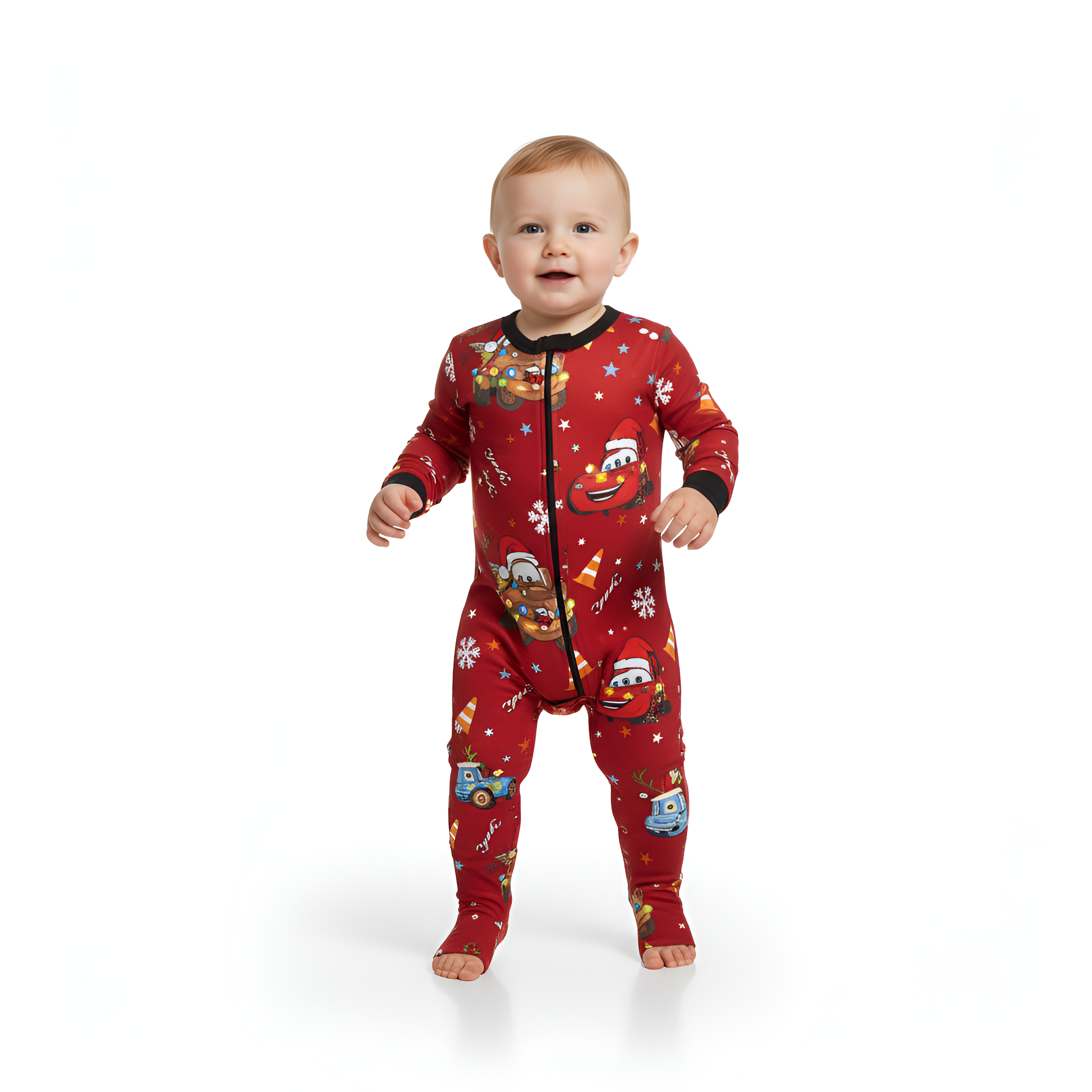 Festive Car Print Christmas Family Matching Pajama Set