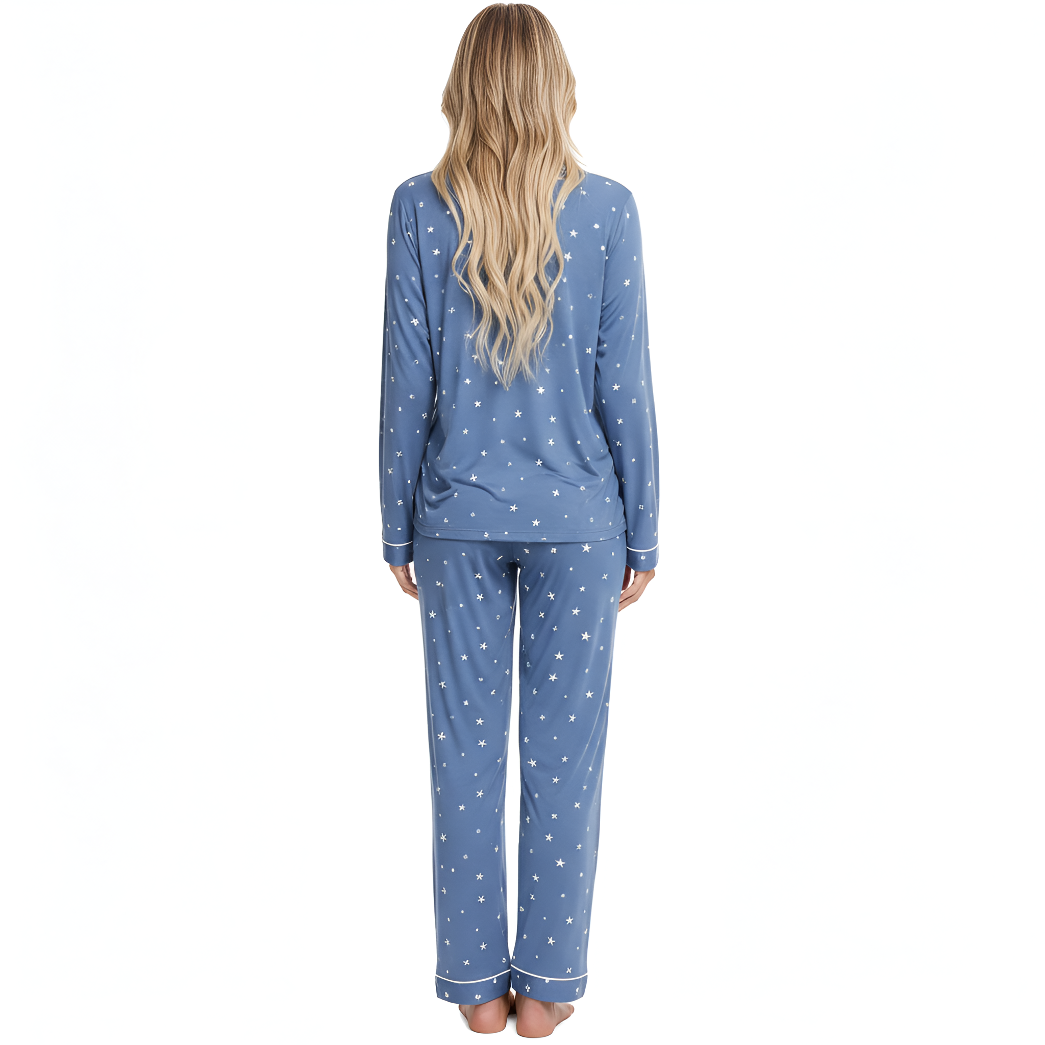 Family Christmas Pajama Set with Plaid Pants and Printed Tops