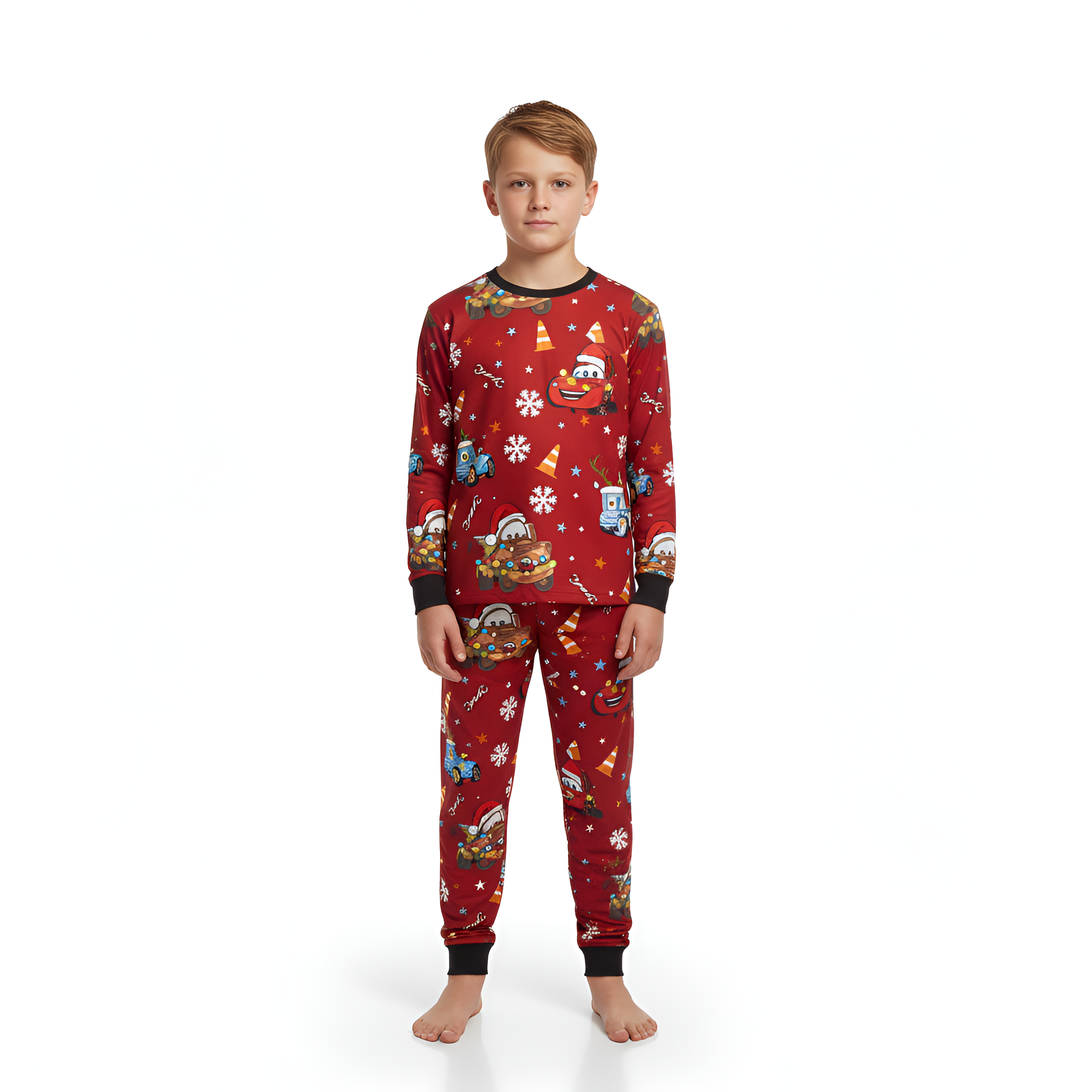 Festive Car Print Christmas Family Matching Pajama Set