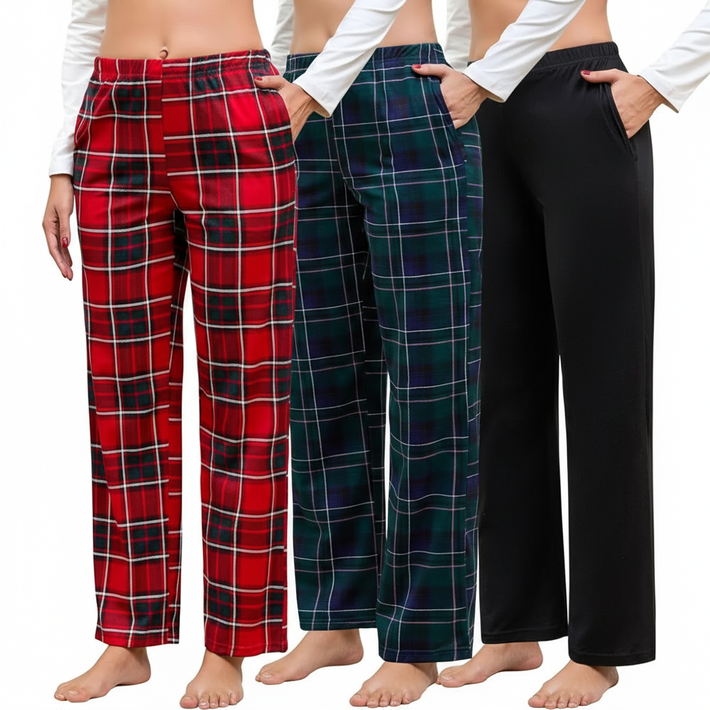 Pack Of Three Printed Pajama Pants