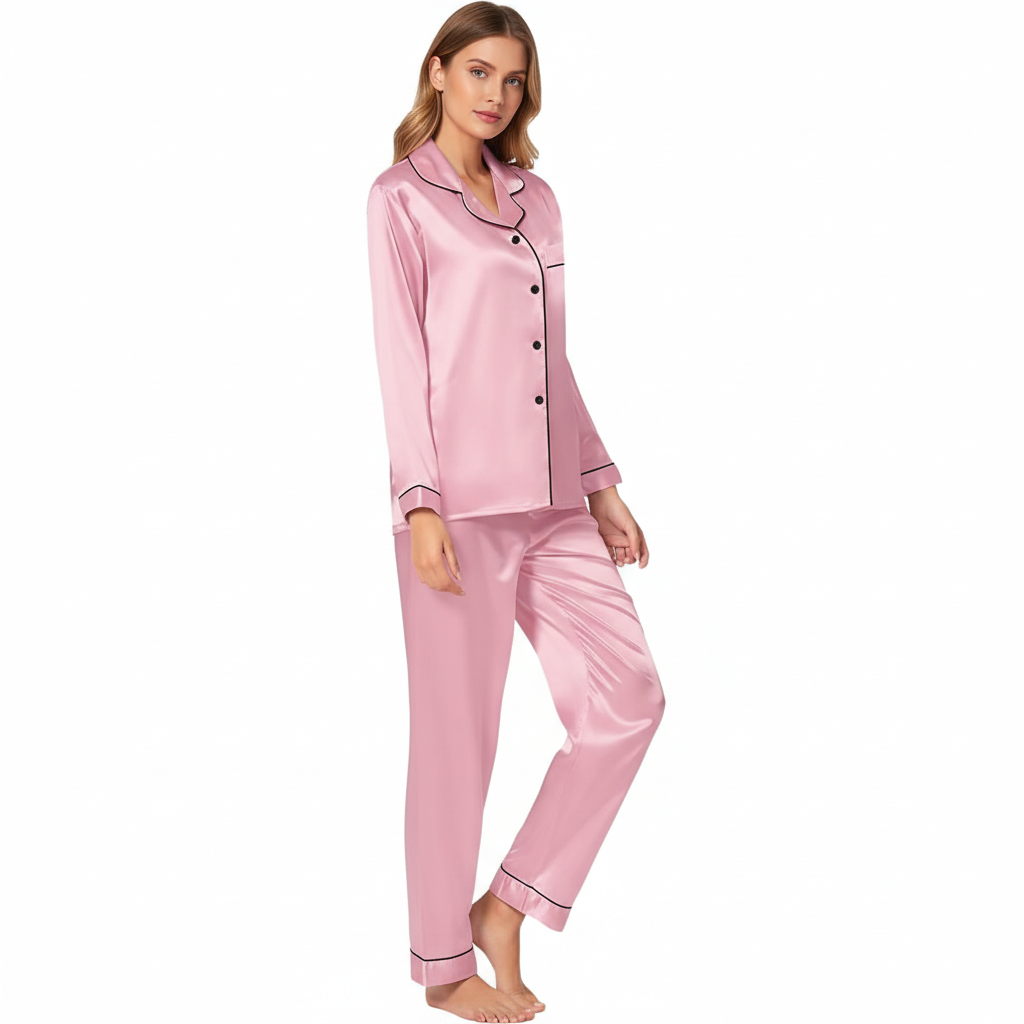 Classic Long Sleeve Pajama Set For Women