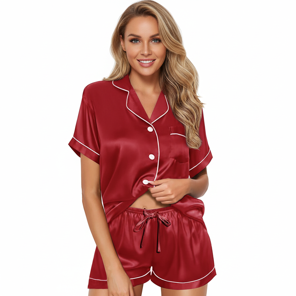 Silky Bridesmaids Pajamas Set For Women