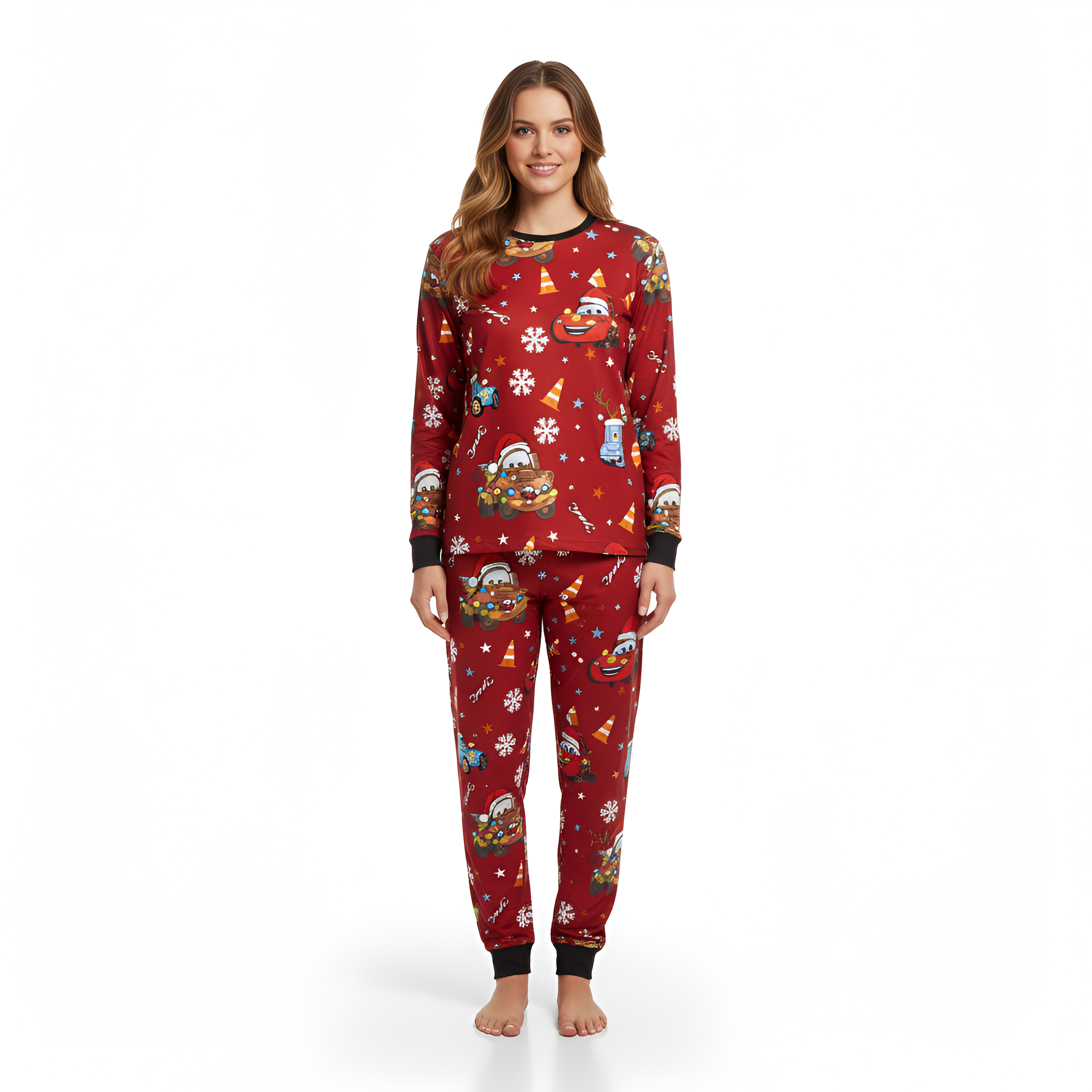 Festive Car Print Christmas Family Matching Pajama Set