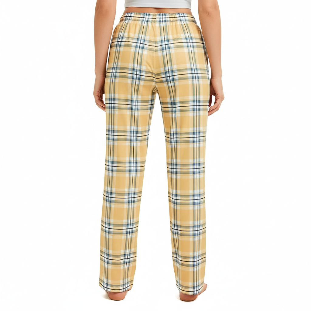 Plaid Sleep Pajama Pants With Pockets For Women