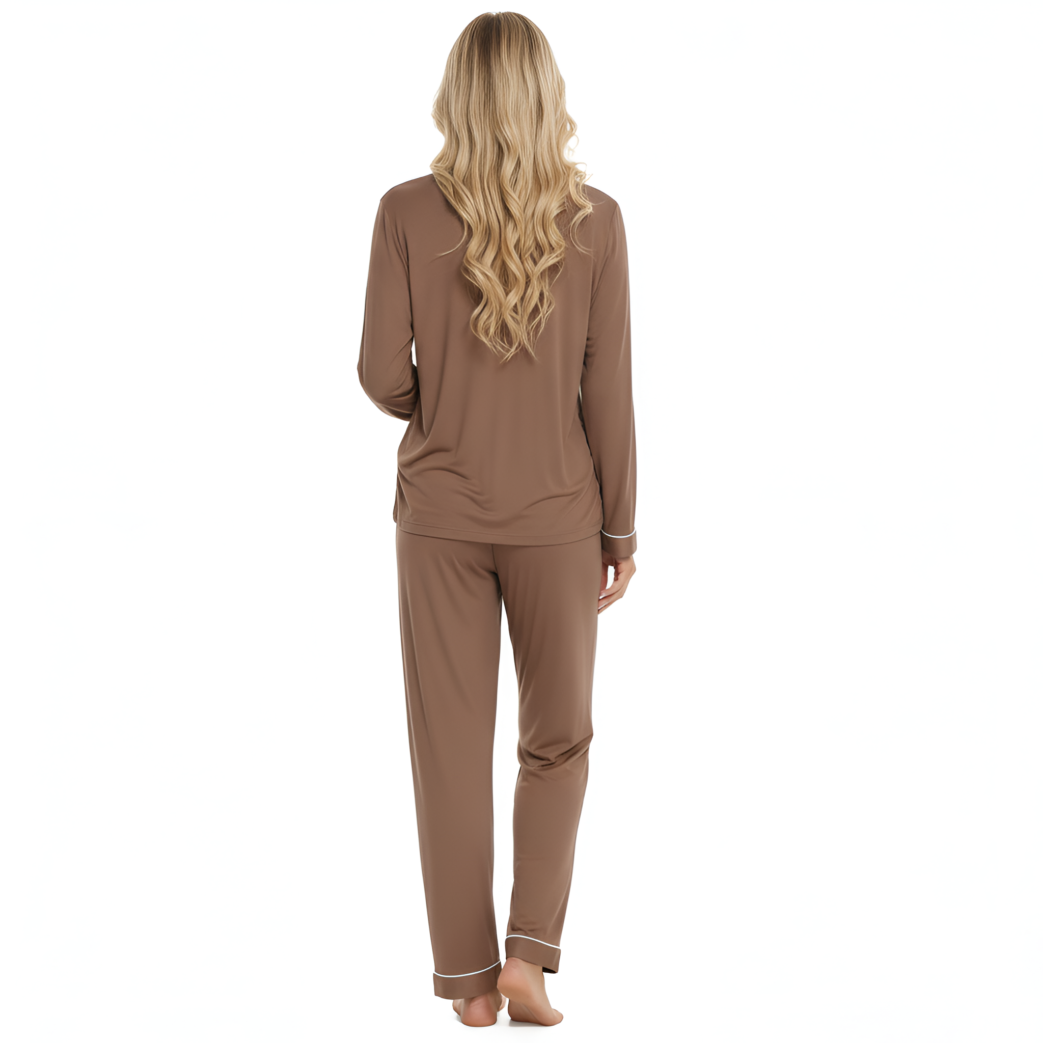 Family Christmas Pajama Set with Plaid Pants and Printed Tops